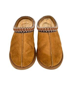 UGG Tasman Suede Sheepskin Slippers Chestnut Size 5